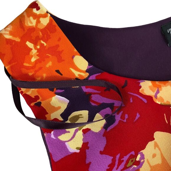 Maggie Barnes Dress Womens 18W Orange Floral Career Officecore Corpcore Church - Picture 9 of 14